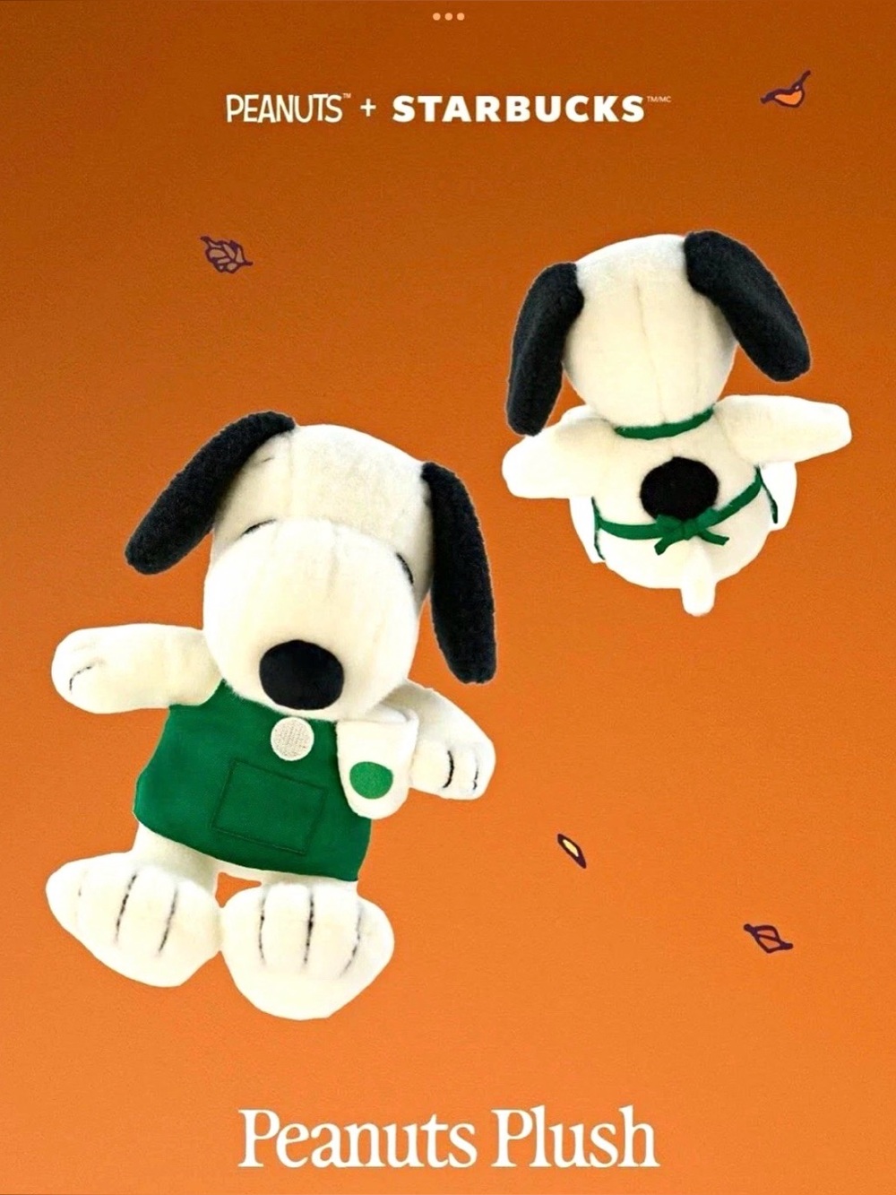 Stabucks x Peanuts Snoopy Barista Plush